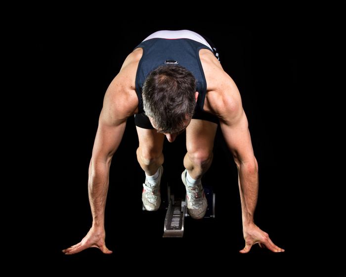 Sprinter im Startblock